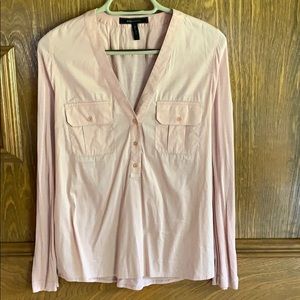 Pink V neck blouse